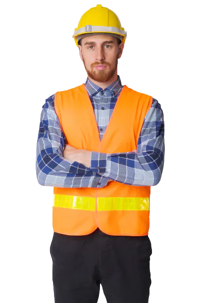 Construction professional reviewing an asphalt project plan