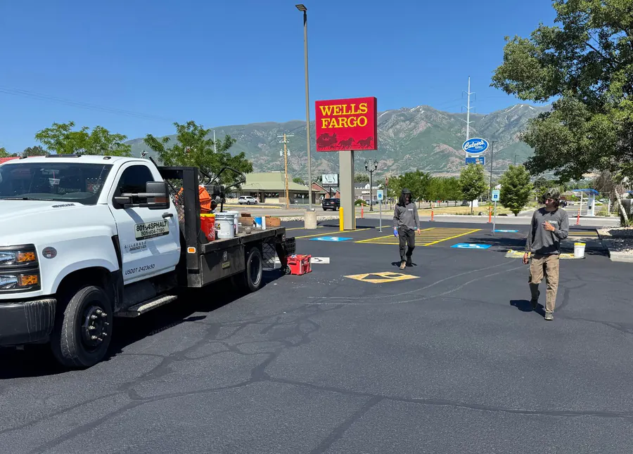 Asphalt paving project detail in Utah