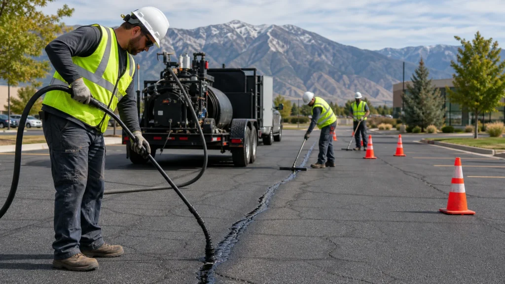 Crack Sealing in South Jordan, Utah: 2026 Prices, Crack Selection, Hot-Pour Procedure and Limitations