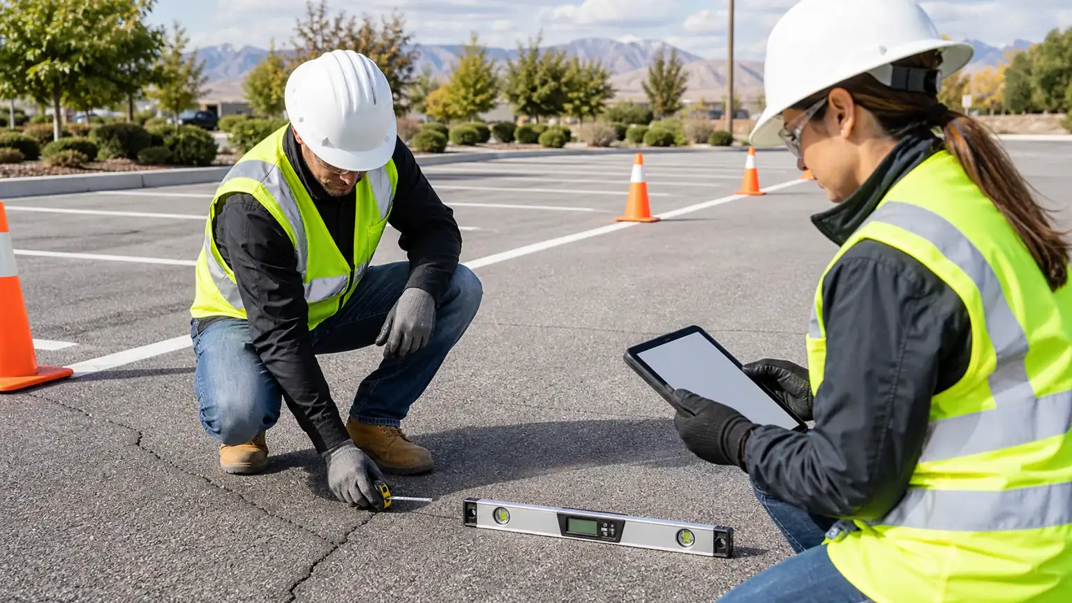 Quality-control step for pavement maintenance in Goshen, Utah