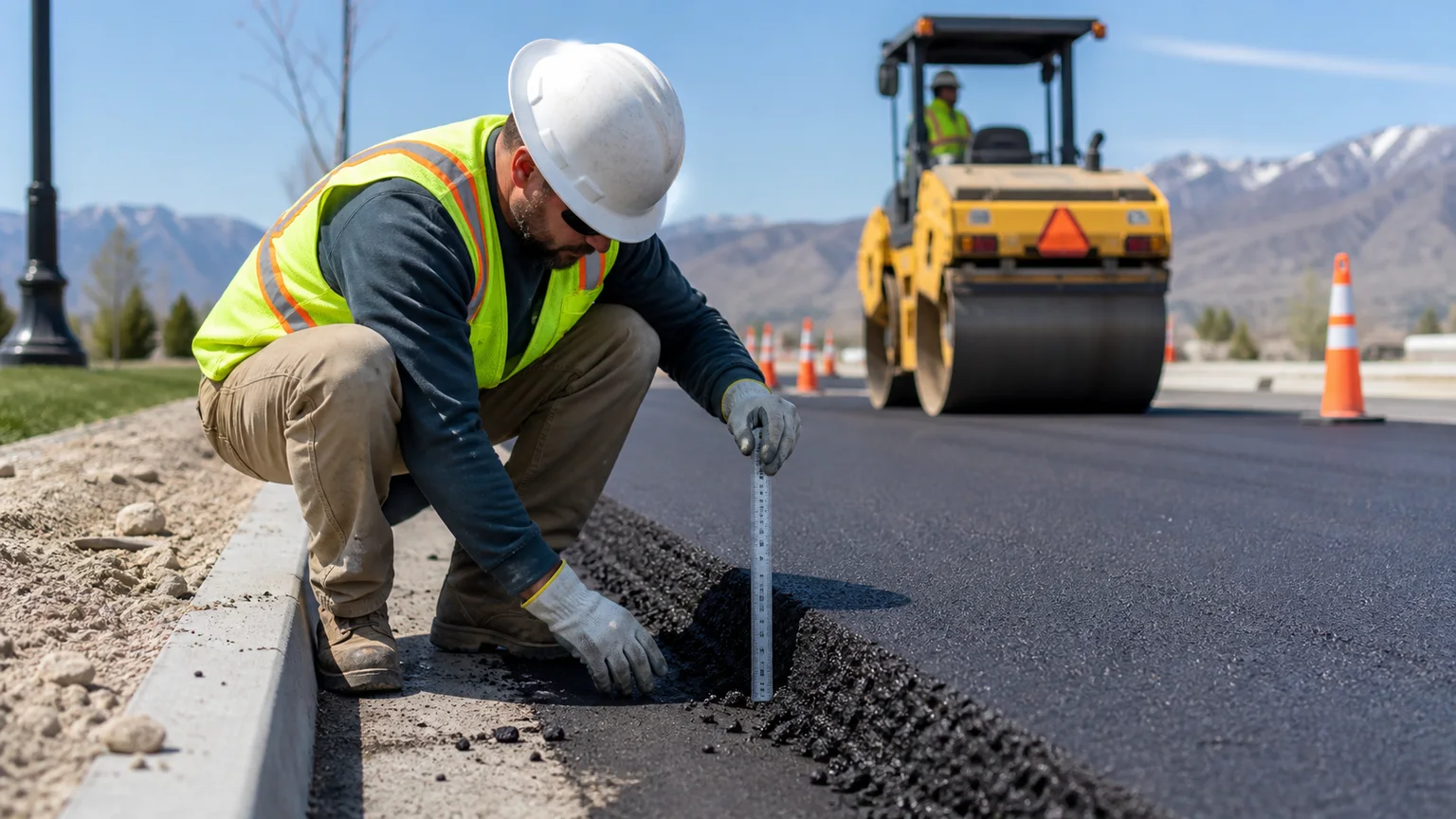 Quality-control step for pavement maintenance in Lehi, Utah