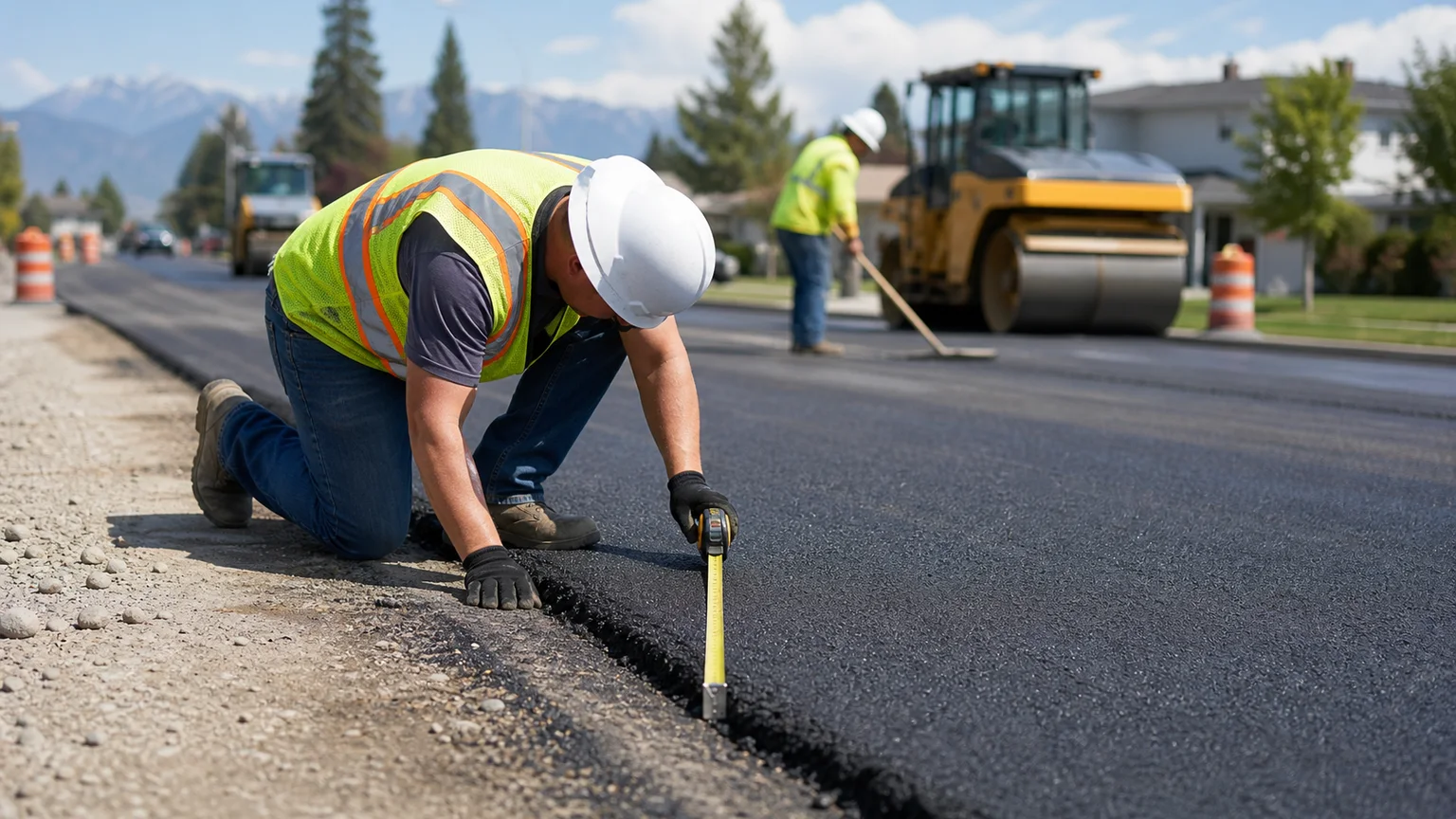 Quality-control step for pavement maintenance in Orem, Utah