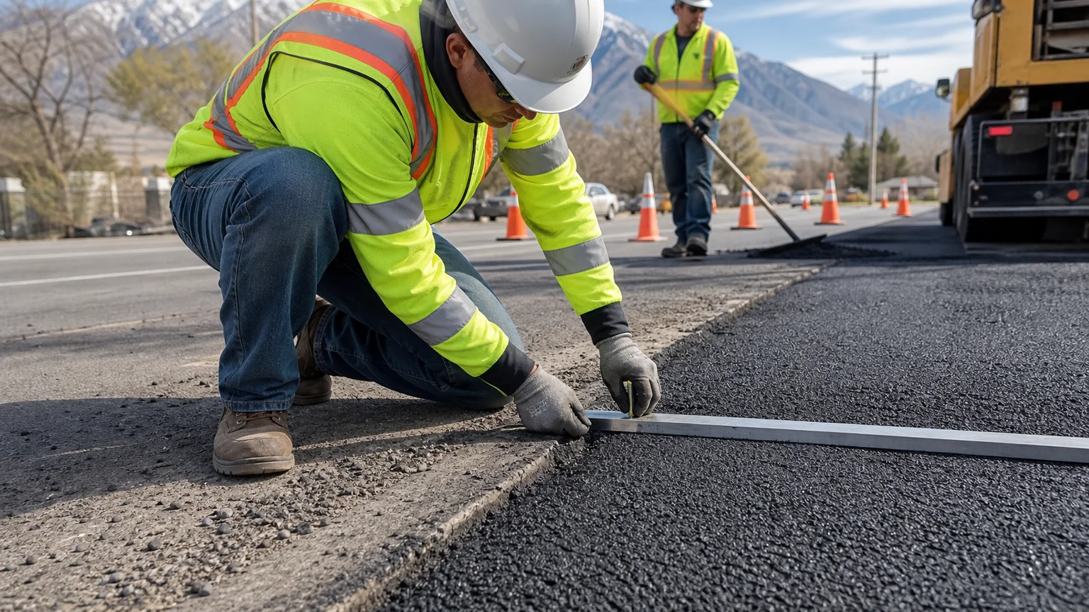 Quality-control step for pavement maintenance in Provo, Utah