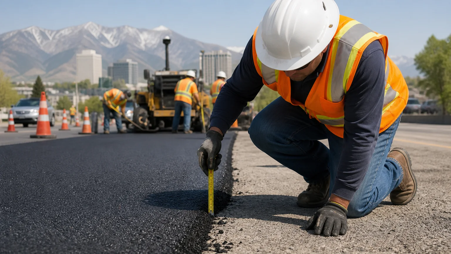 Quality-control step for pavement maintenance in Salt Lake City, Utah