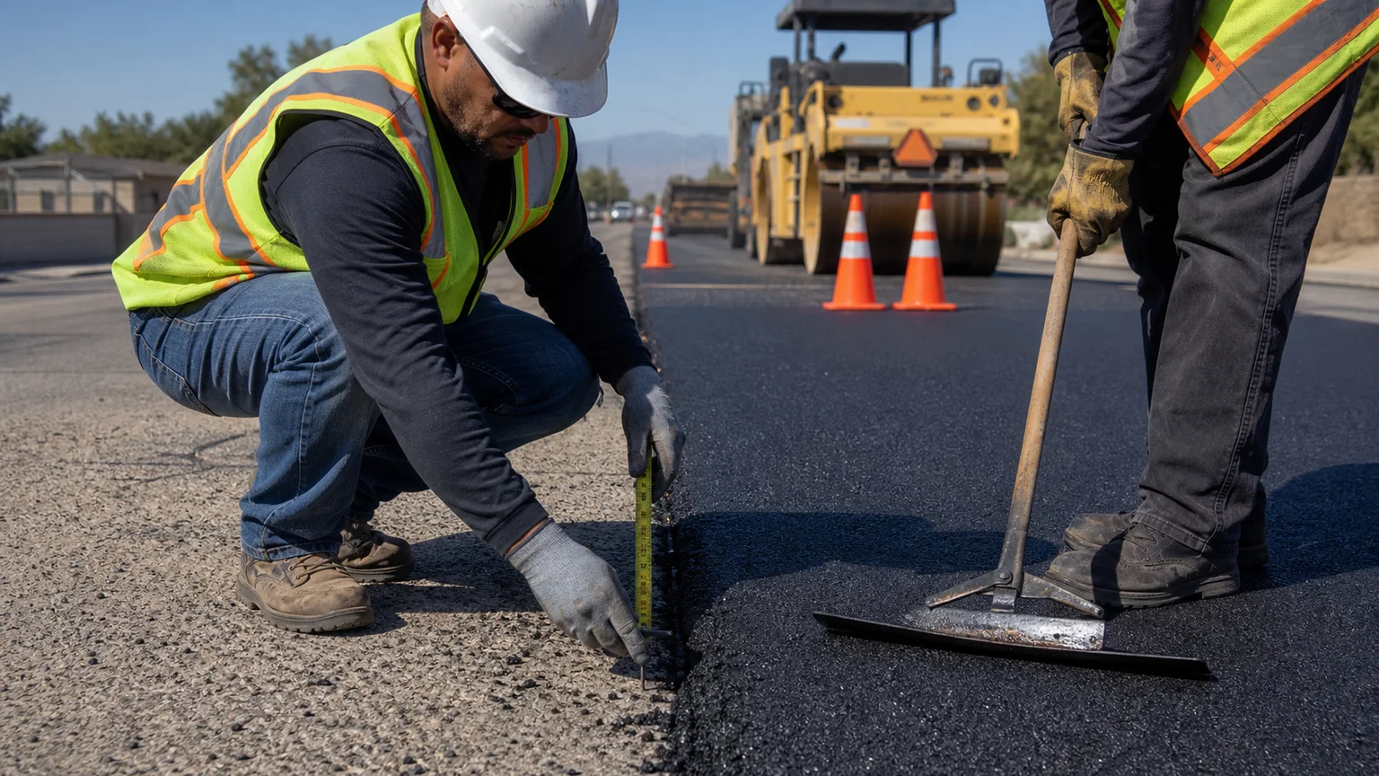 Quality-control step for pavement maintenance in West Valley City, Utah