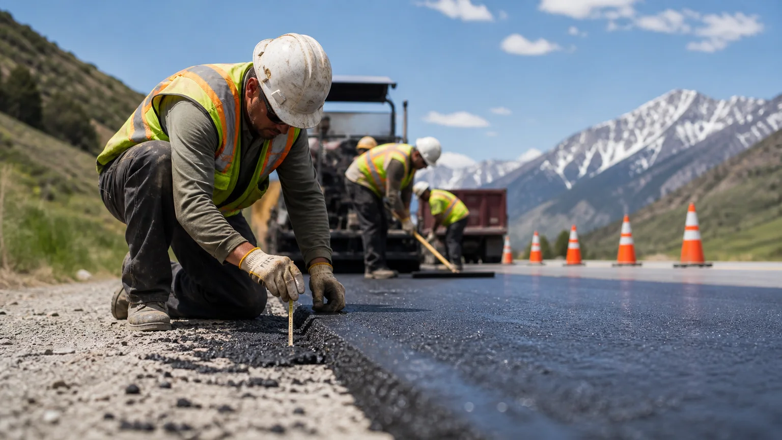 Quality-control step for sealcoating in Alpine, Utah