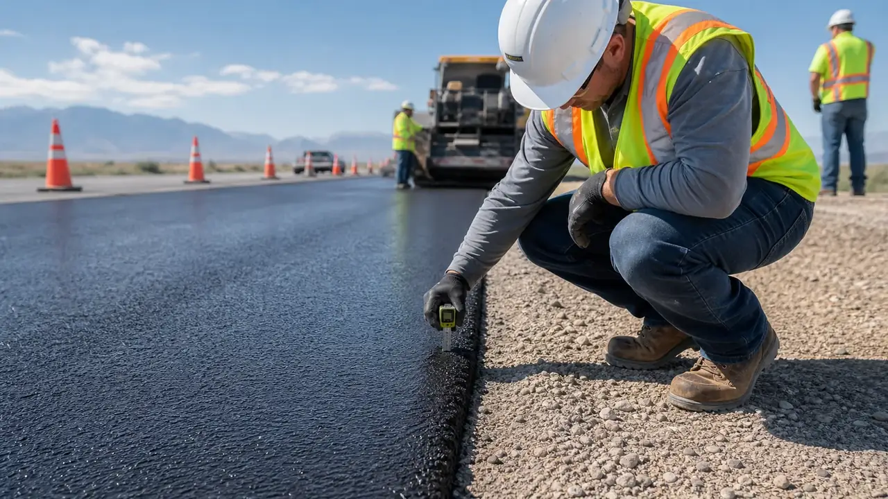 Quality-control step for sealcoating in Bluffdale, Utah