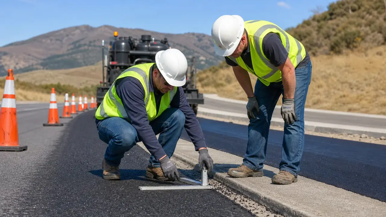 Quality-control step for sealcoating in Cedar Hills, Utah