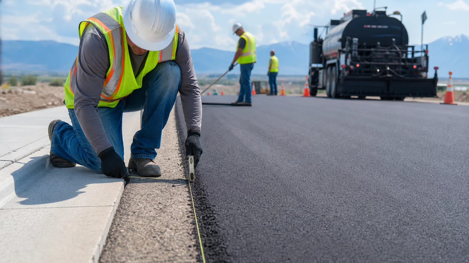 Quality-control step for sealcoating in Herriman, Utah