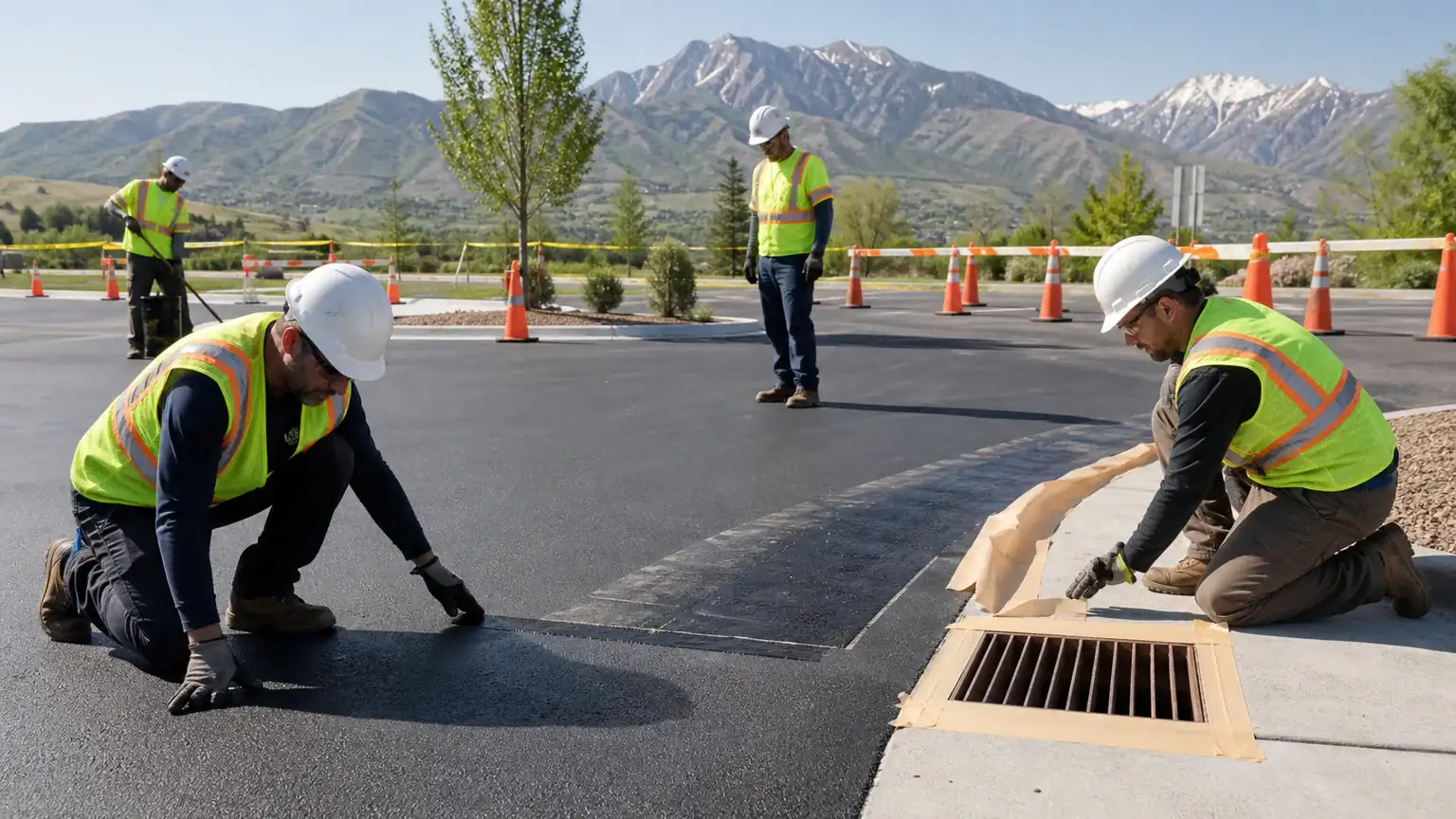Quality-control step for sealcoating in Highland, Utah