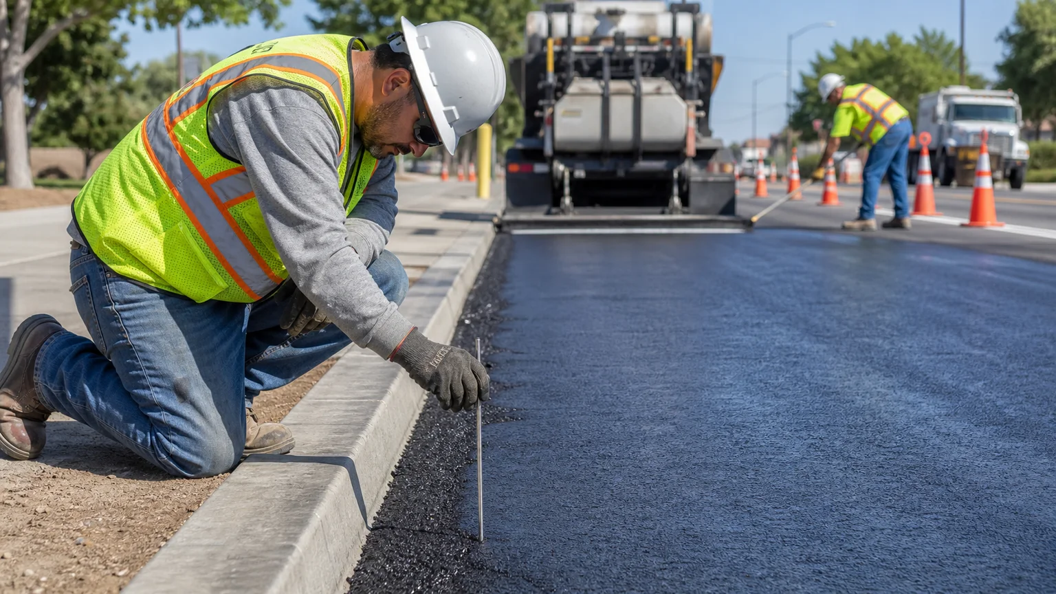 Quality-control step for sealcoating in Kearns, Utah