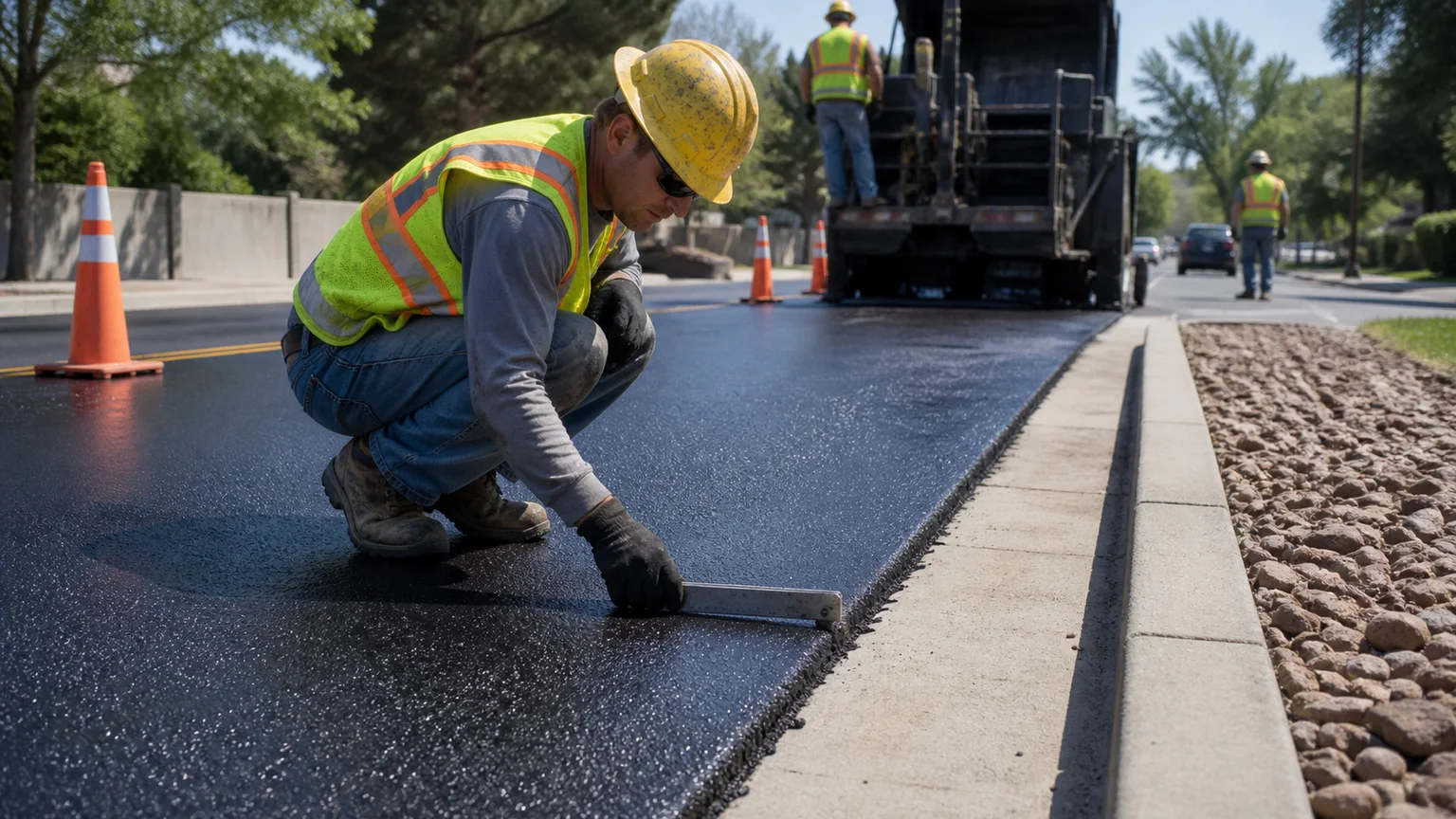 Quality-control step for sealcoating in Murray, Utah