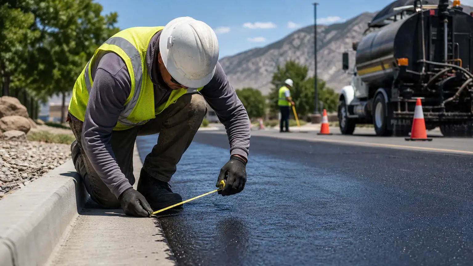 Quality-control step for sealcoating in Salem, Utah