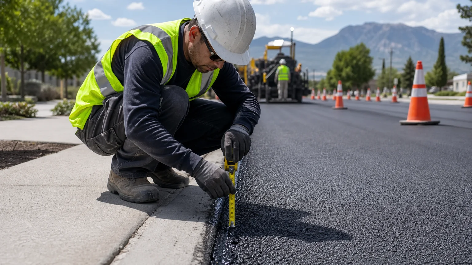 Quality-control step for sealcoating in Salt Lake City, Utah