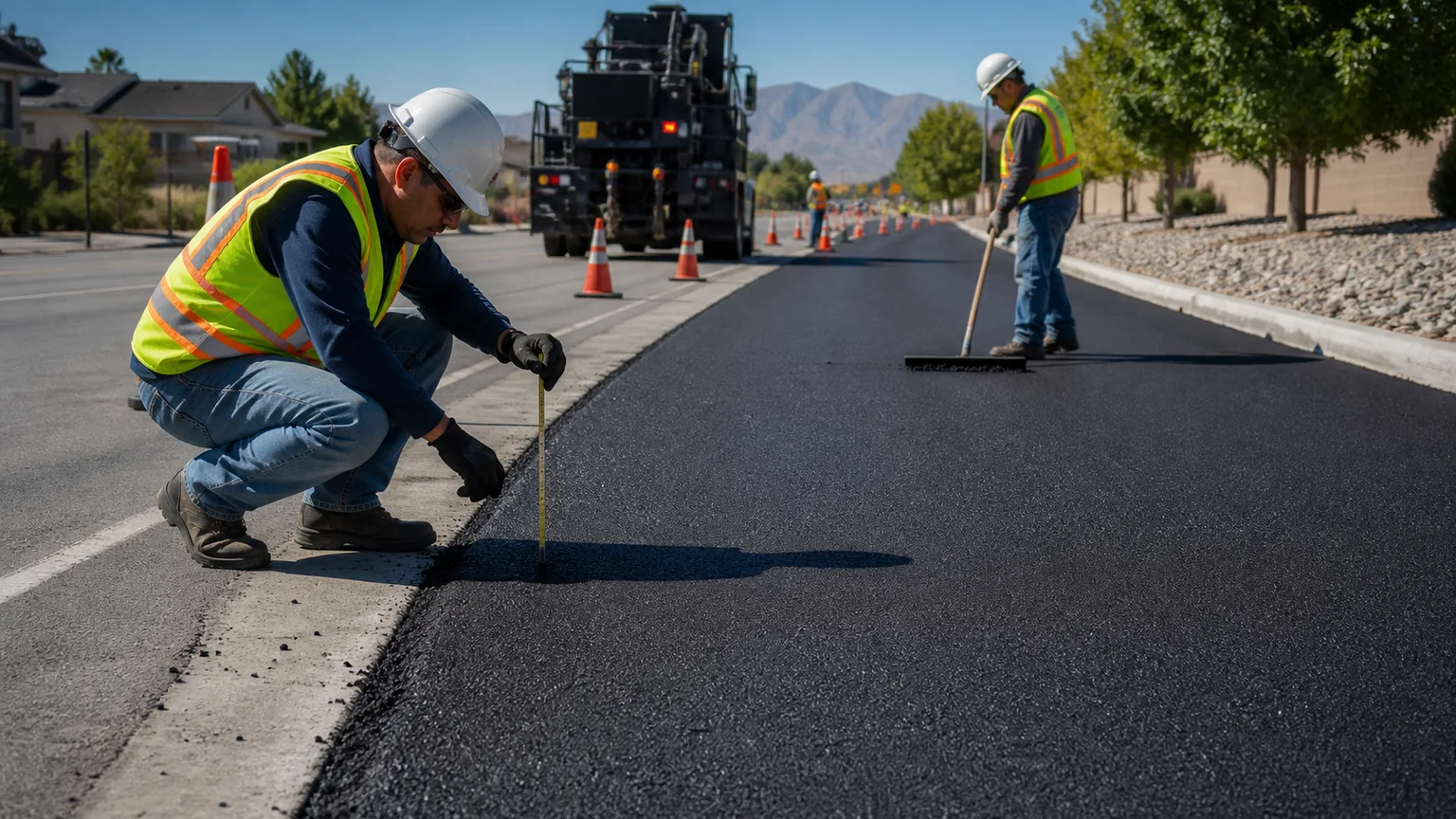 Quality-control step for sealcoating in South Jordan, Utah