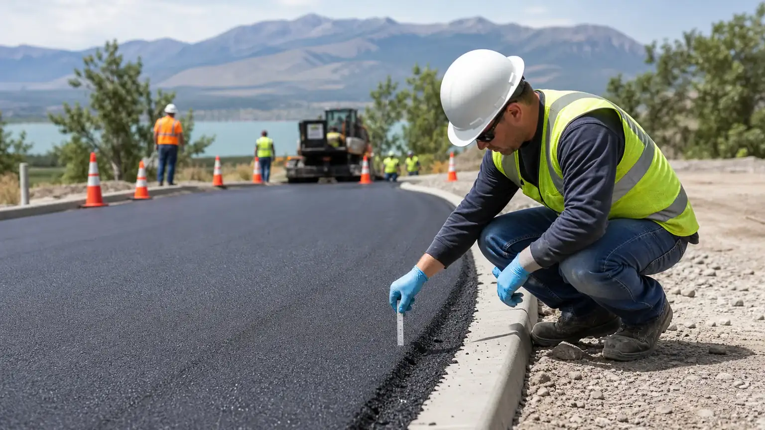 Quality-control step for sealcoating in Spring Lake, Utah