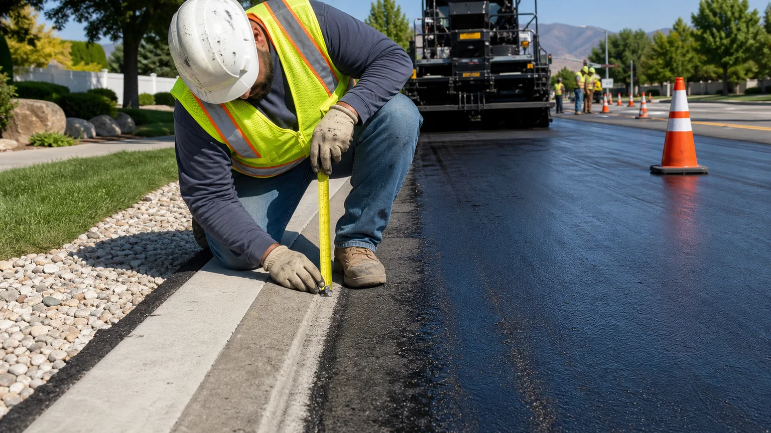 Quality-control step for sealcoating in West Valley City, Utah