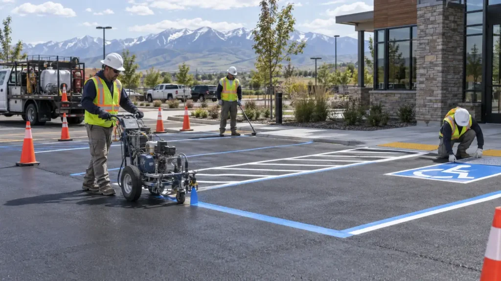 ADA Parking Lot Striping in Goshen, Utah: Accessible Layout Review, 2026 Costs, Field Controls and Quality Checks