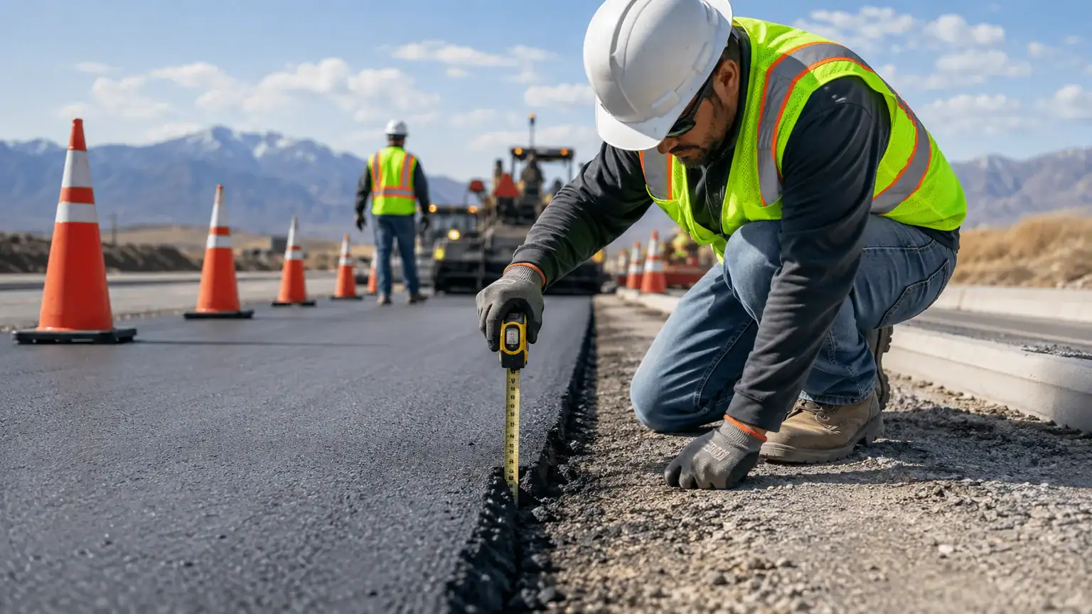 Quality-control step for asphalt resurfacing & overlay in Eagle Mountain, Utah