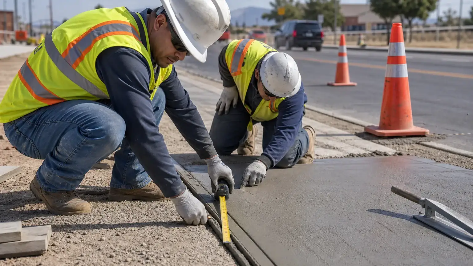 Quality-control step for concrete paving & repair in American Fork, Utah