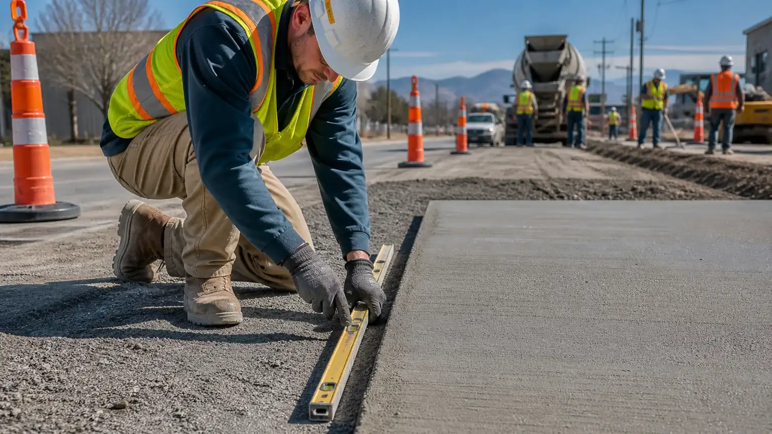 Quality-control step for concrete paving & repair in Bluffdale, Utah