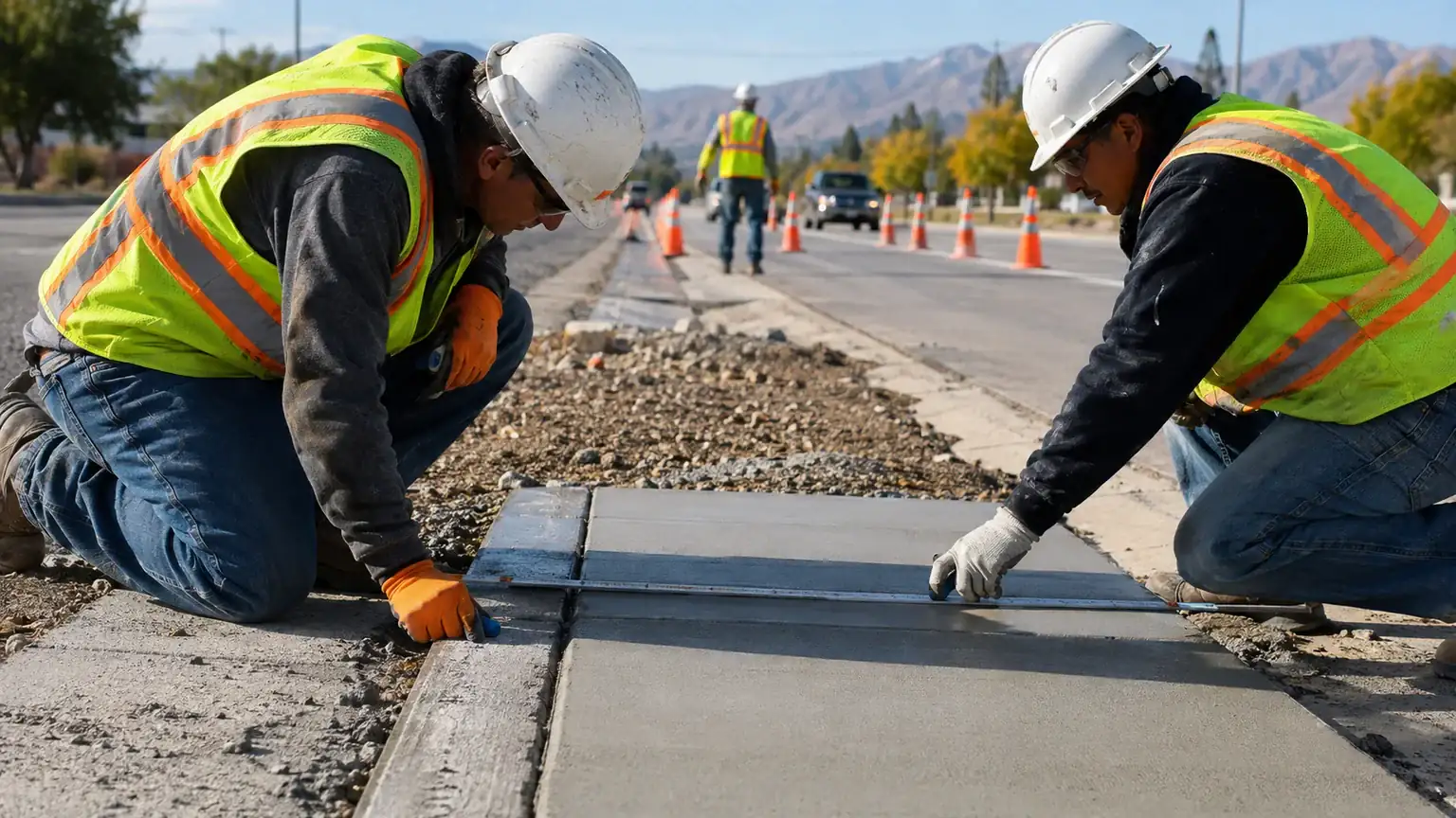 Quality-control step for concrete paving & repair in Draper, Utah