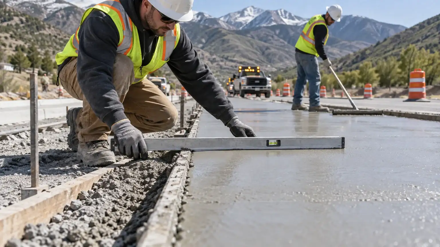 Quality-control step for concrete paving & repair in Elk Ridge, Utah